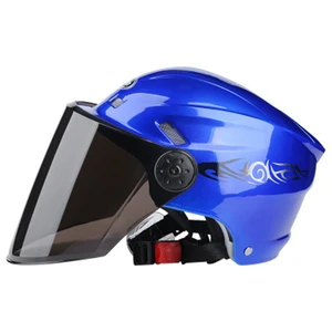 Image 4 - Motorcycle Helmet Half Helmet Scooter Crash Helmet Motorbike Safety Helmet Summer Helmet Unisex Sunshade Sun Protection