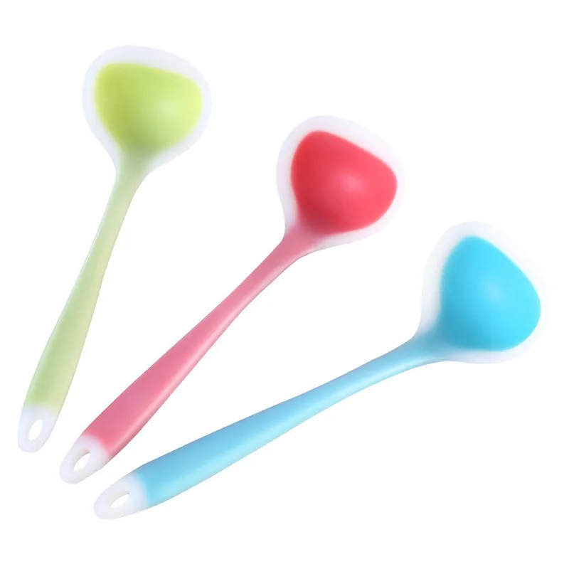 

1 Piece Kitchen Large Silicone Spoon High Temperature Non-stick Cookware Long Handle Spoon Bowl Spoon Silicone Kitchenware Tool
