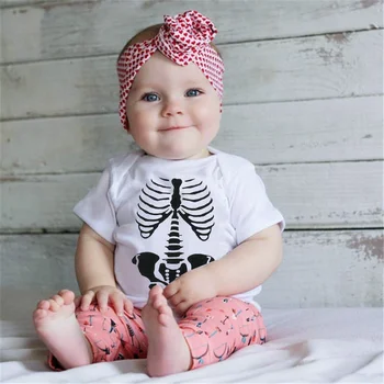

New Summer Baby Boys Romper Short Sleeve Infant Rompers Skull Jumpsuit Cotton Baby Girl Rompers Newborn Clothes Kids Clothing