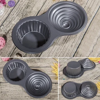 

Cake Mold DIY 2 Slots Fondant Easy Clean Home Convex Bottom Eco Friendly Baking Wear Resistance Kitchen Non Stick Decoration