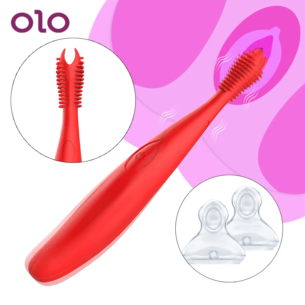 Olo High Frequency Vibrator Brush Stick Orgasm Vibrator 10 Speed G Spot Massage Clitoris Vagina