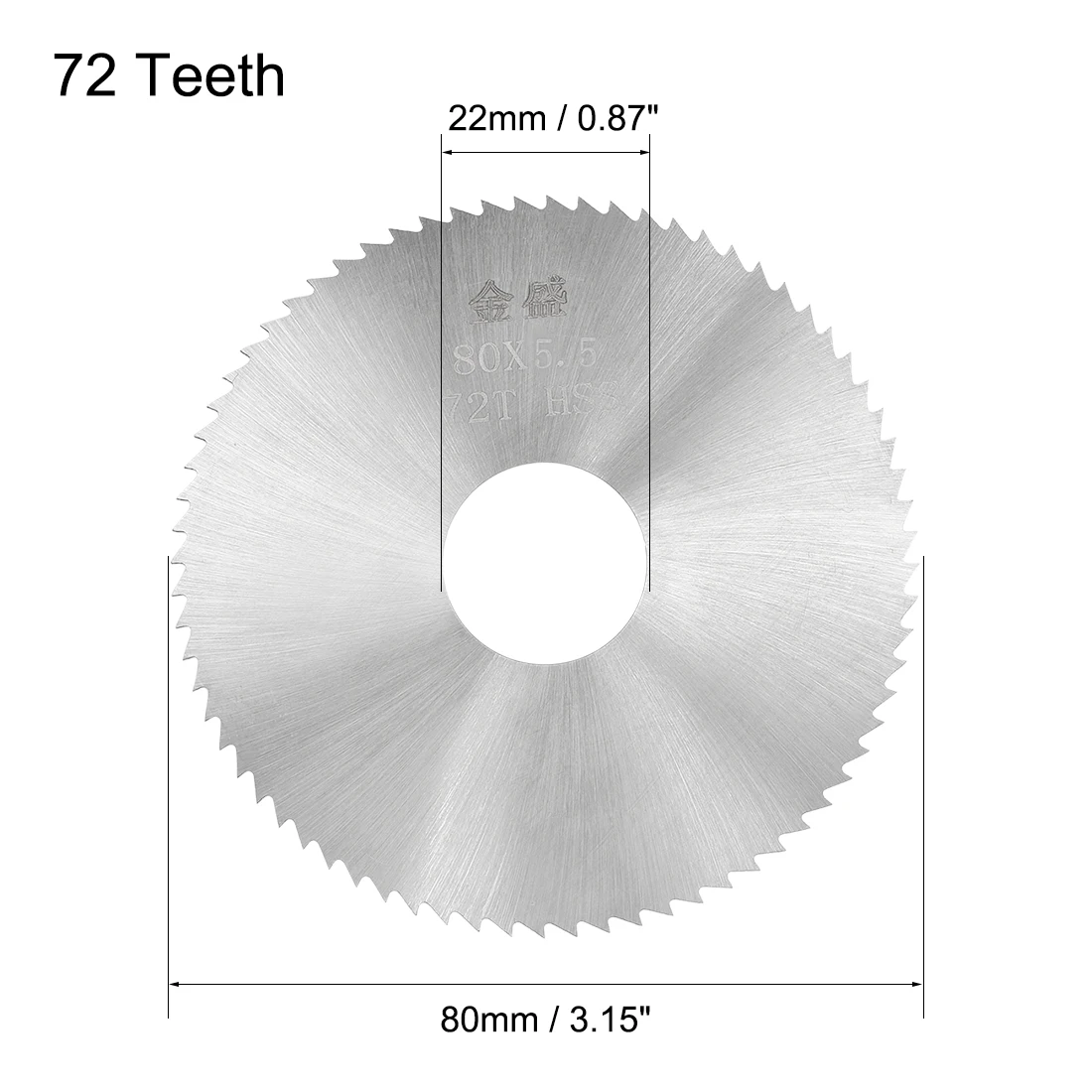 Uxcell циркулярные пильные диски 80x22x2-5.5mm 72 прекрасно подходит для зубов, HSS дисковые режущие лезвия для дерева металла прецизионные Резы в древесном алюминии