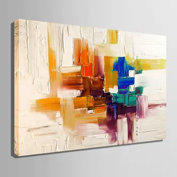 

Hand Painted abstract oil painting colorful knife painting pictures Home Wall Art Decoration living room