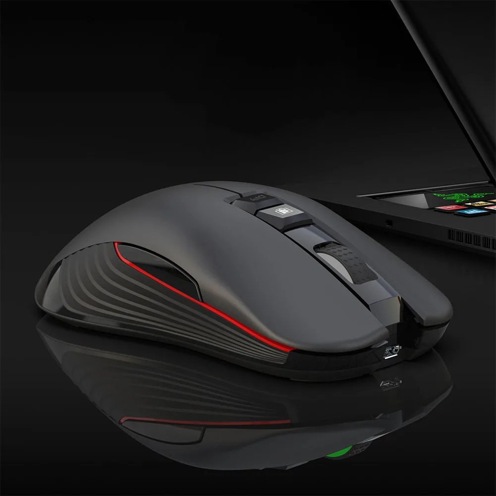 Бесшумный эргономичный цветной светильник для ПК и ноутбука с регулируемым оптическим dpi USB перезаряжаемая игровая беспроводная мышь бесшумный светодиодный с подсветкой