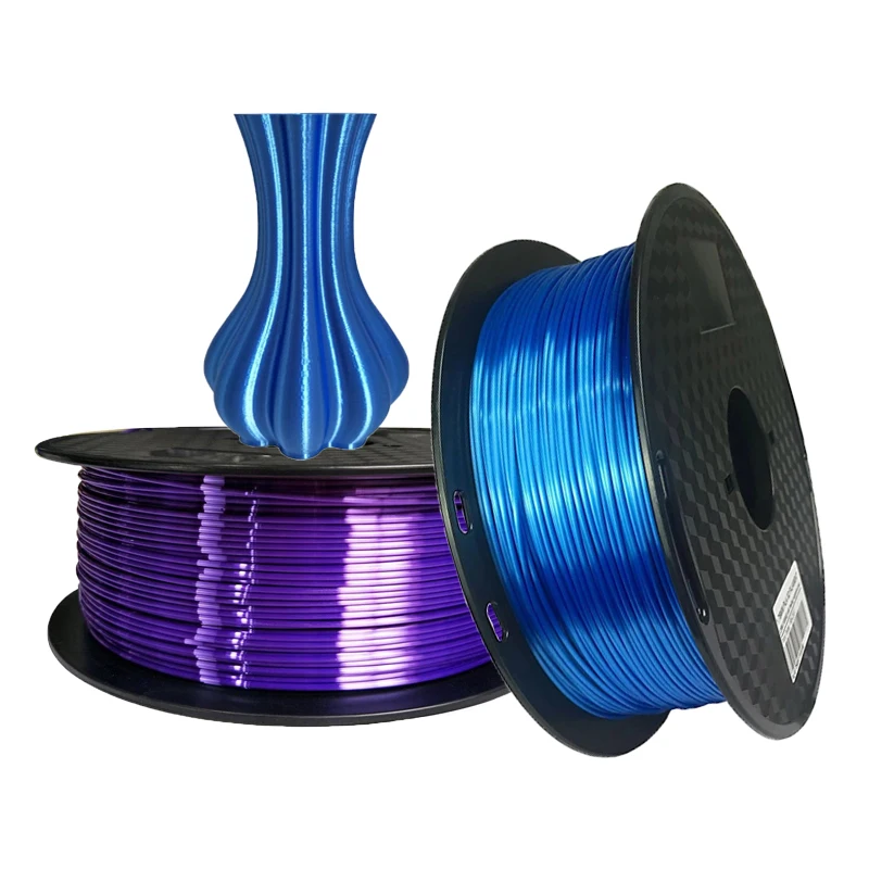 PLA Filament 1.75mm Silk Blue Silky Shiny 3D Printing Filament For 3D Printer 
