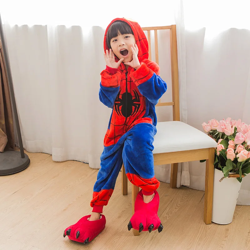 

Pajama women's winter coral flannel thickened cartoon animal conjoined parent-child Pajama Unicorn dinosaur children's pajama