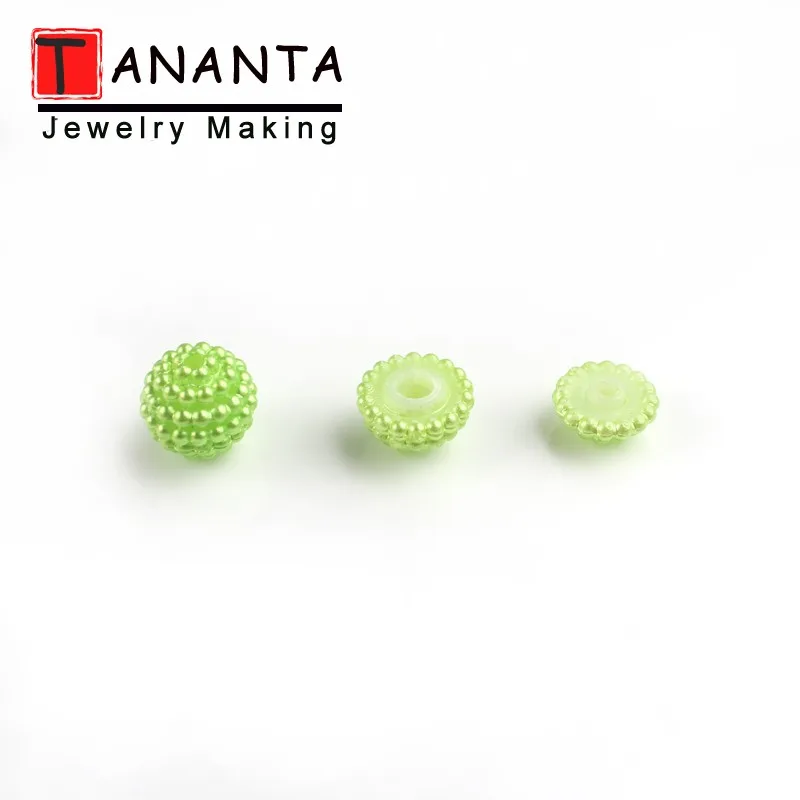 Colorful White Acrylic Bayberry Beads 10-20mm Round Loose Europe Beads For Jewelry Making Crafts Bracelet DIY Accessories
