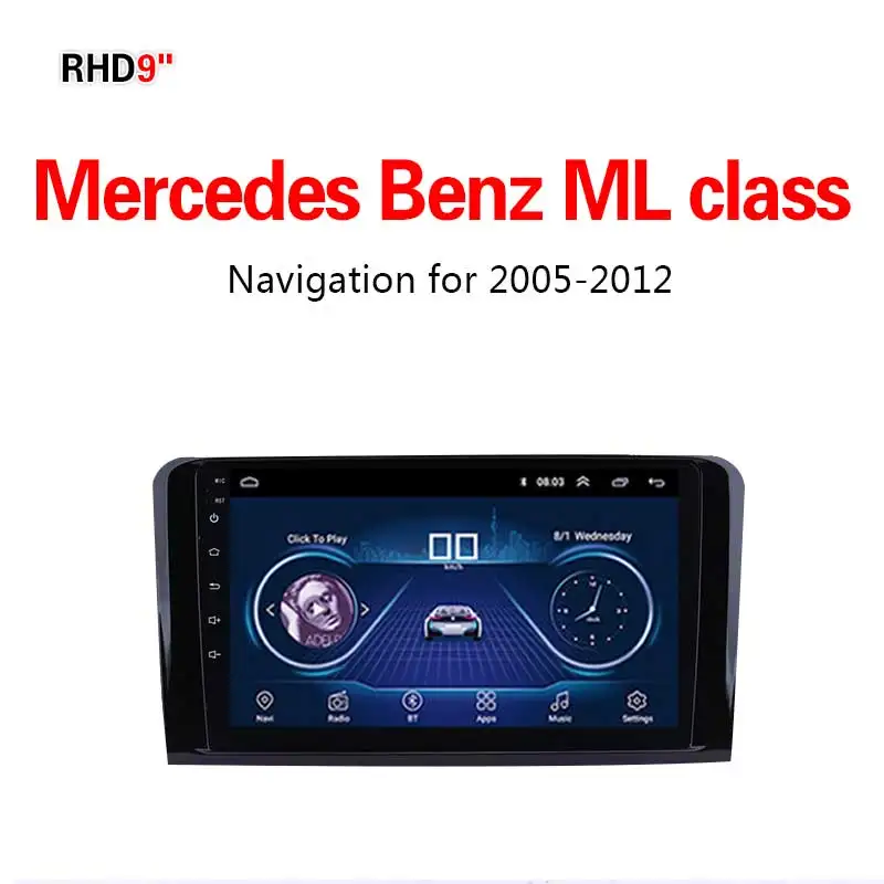 WIFI 1G16G Lionet gps навигации для автомобиля Mercedes Benz ML Class 2005-2012 9 дюймов RB2003X - Размер экрана, дюймов: WIFI 1G16G