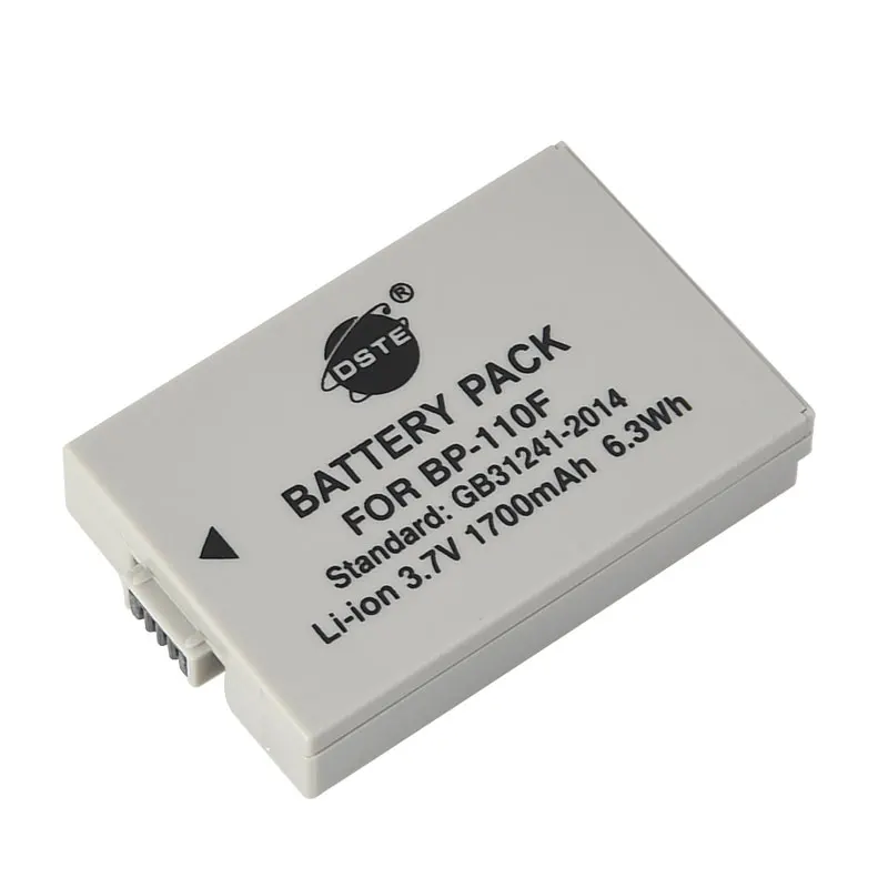 2 шт. 1700 мАч 3,7 V BP-110 BP-110F BP110 BP110F DSTE Камера Батарея LCD Dual charger для Canon HF R26 R28 R206 R20 R21 R200 XF105