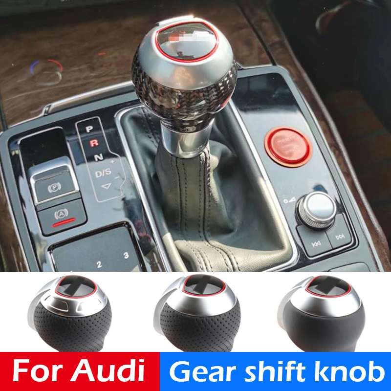 For Audi A3 A1 6 A7 Q3 Rsq3 Rs 3 4 5 Automatic Gear Shift Knob Gearbox Carbon Fiber Handle