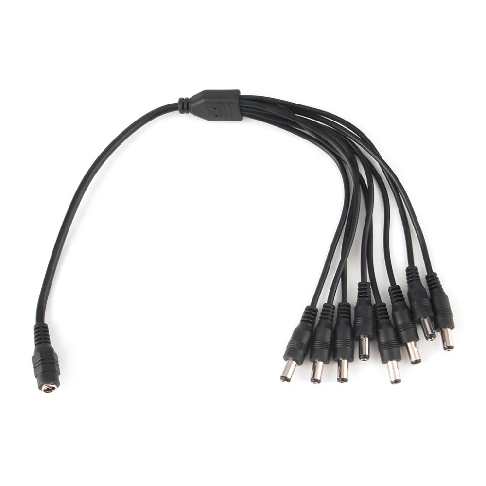 

DC 1 to 8 Power Splitter Cable Cord For CCTV Camera 1 Female to 8 Male