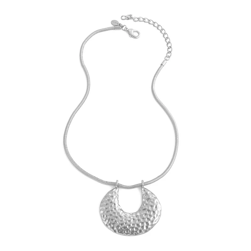 Shineland модные ювелирные изделия в стиле панк золотого, серебряного цвета геометрические металлические женские ожерелья подвеска оригинальная бижутерия ошейники дешевая распродажа - Окраска металла: silver color