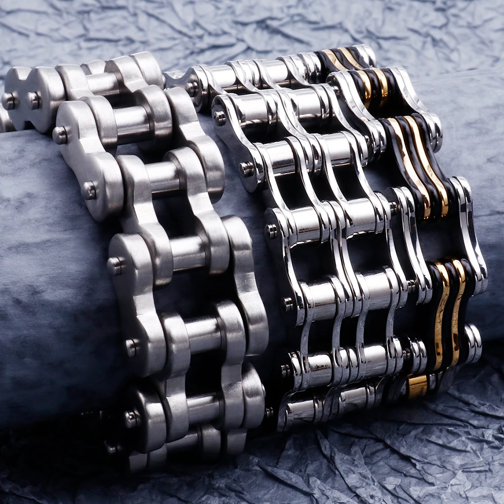 Массивный тяжелый браслет из нержавеющей стали для мужчин s велосипедный мотоцикл цепь браслеты для мужчин нарукавная повязка ручной ювелирные изделия байкер Прямая поставка