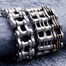 Массивный тяжелый браслет из нержавеющей стали для мужчин s велосипедный мотоцикл цепь браслеты для мужчин нарукавная повязка ручной ювелирные изделия байкер Прямая поставка