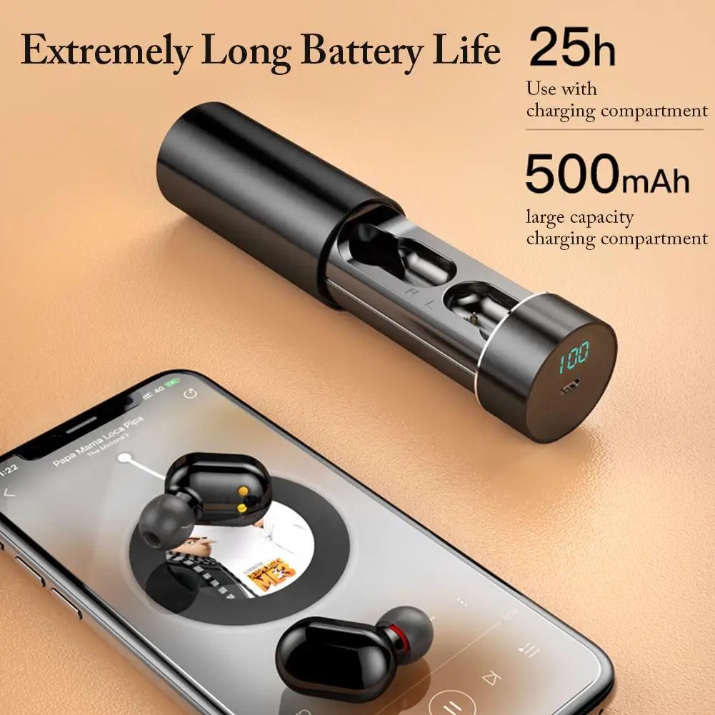 TWS A6 сенсорный Bluetooth наушники, 6D HiFi стерео, мини беспроводные наушники, CVC8.0 шумоподавление Спортивная гарнитура