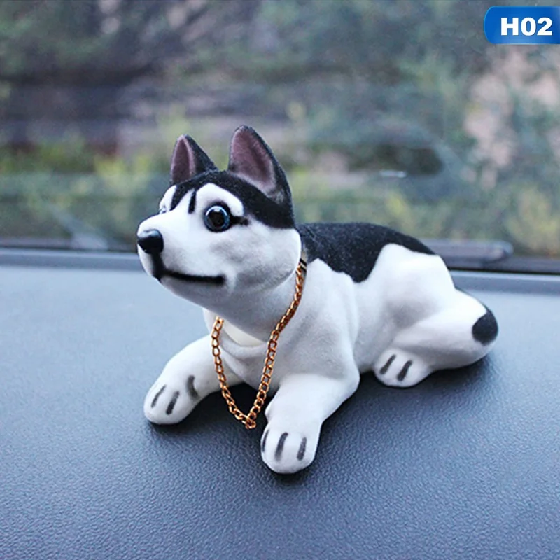 H02 Bobble Head Dog Car Dashboard Doll Auto Shaking Head Toy Ornaments Car Interior Furnishings Decorations - Название цвета: H02