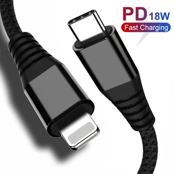 

PD Type C to 8 Pin 18W Fast Charging Cable for iPhone XS X 8 plus PD Quick charge Charger for Macbook Sync data cord USB C cable