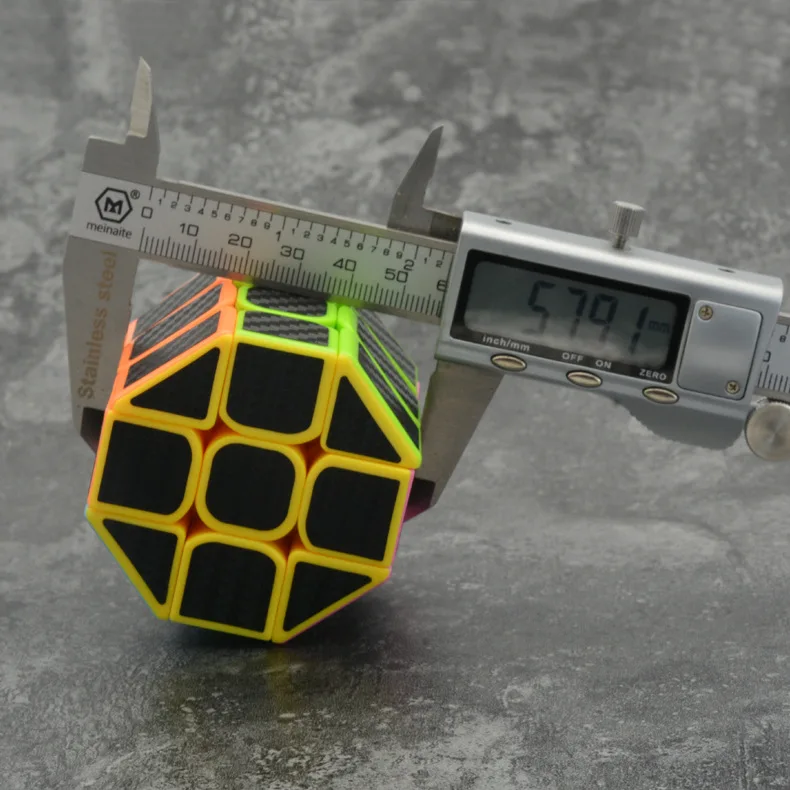 Lefun 3x3x3 Скорость магические кубики Твист Головоломка Игрушка Головоломка восьмиугольная Колонка черный IQ игра 3x3 карбоновое волокно восьмиугольник бочонок cubo