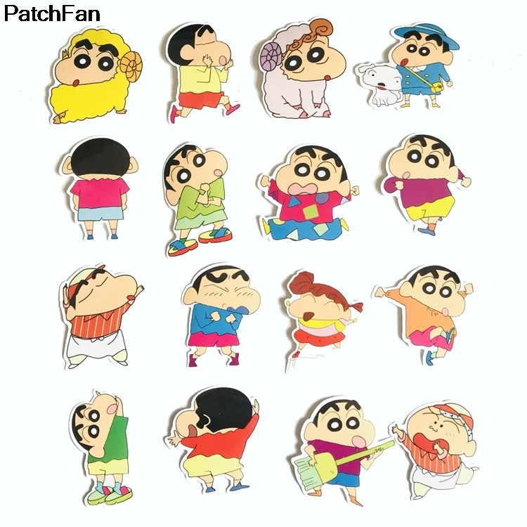 12 компл./лот Patchfan, 50 шт в наборе, мультфильма «курэён Син-тян»; Водонепроницаемый наклейки для скрапбукинга "сделай сам" Чемодан скейтборд ноутбук стены акустической гитары A2589