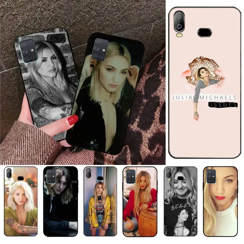 

HPCHCJHM Julia Michaels Singer Coque Shell Phone Case For Samsung A10 A20 A30 A40 A50 A70 A80 A71 A51 A6 A8 2018
