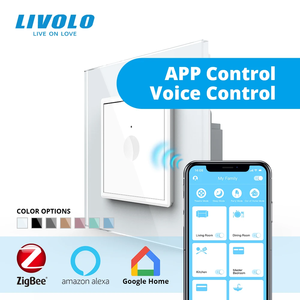 Умный дом Livolo ZigBee Беспроводной Выключатель с поддержкой Wi Fi работает google home aleax