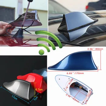 

Car Antennas Shark Fin Antenna Auto Radio Signal Aerials Roof Antennas for universal car model Car Styling