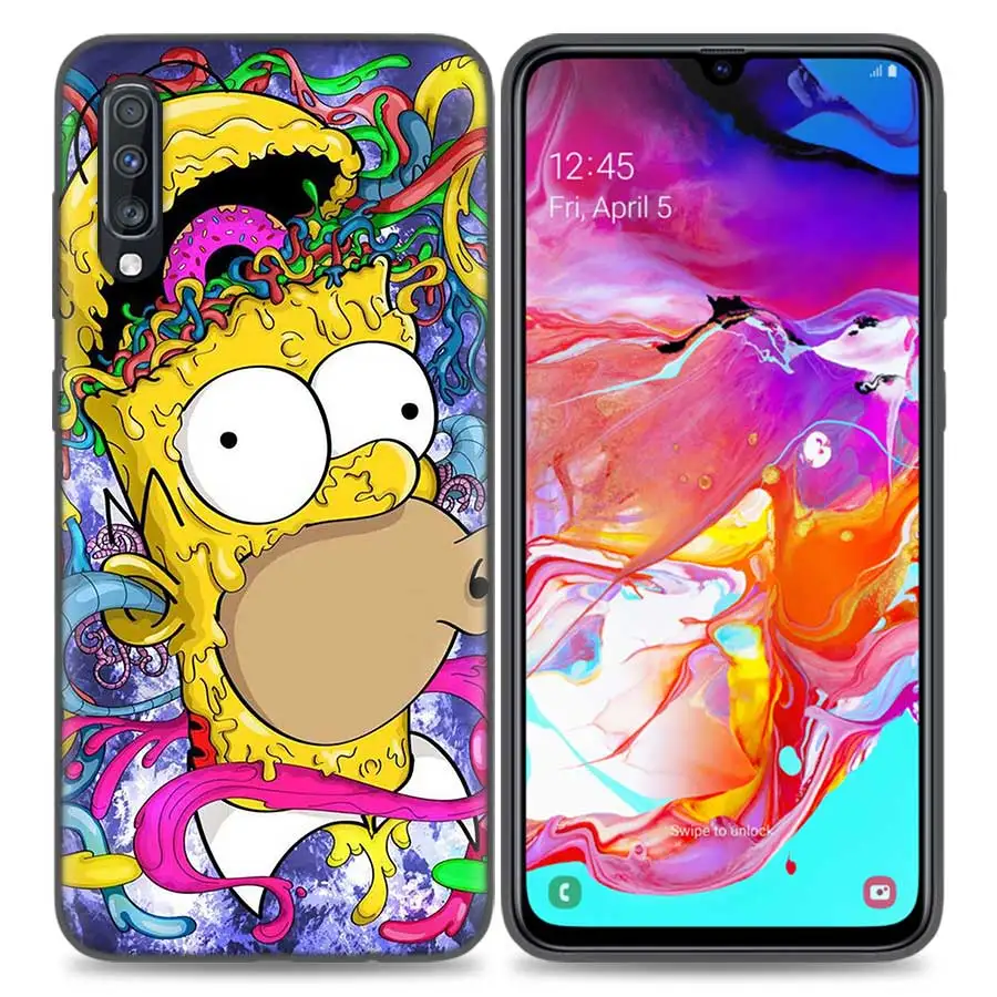 QH-010 Мультифильм «Симпсоны сумки Coque чехол для телефона для Samsung Galaxy S8 S9 A50 S10 S10e плюс 5G A10 A20 A30 A40 A60 A70 Чехлы для задней панели - Цвет: QH-010