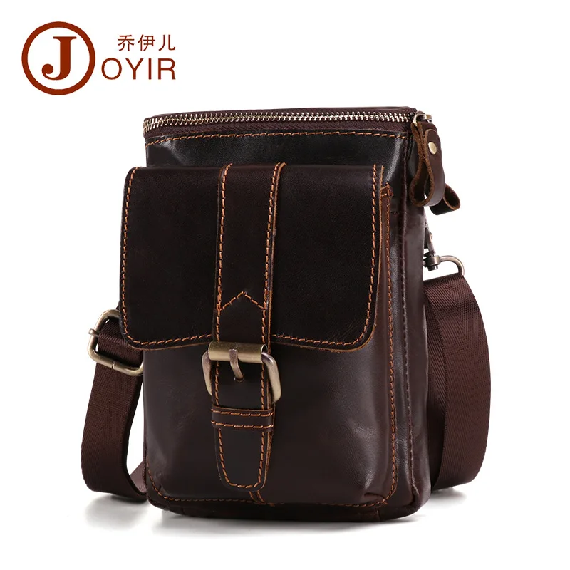

New Style MEN'S Real-leather Bag Multi-functional Wear Leather Belt Mobile Phone Waist Bag Retro Fashion Outdoor Sports Bag Shou