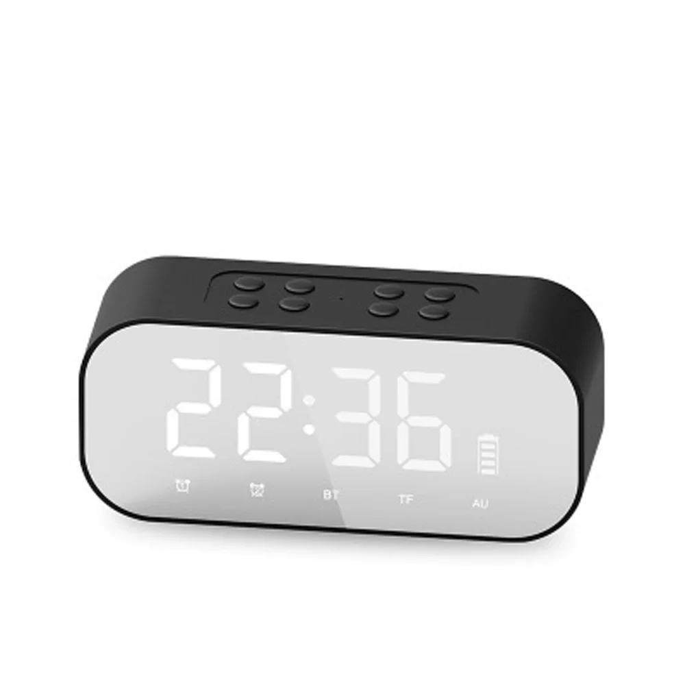 

Wireless Bluetooth 5.0 Speaker LED Display Music Alarm Clock 3.7V 2000mAh 7.4wH With alarm function support sleep mode