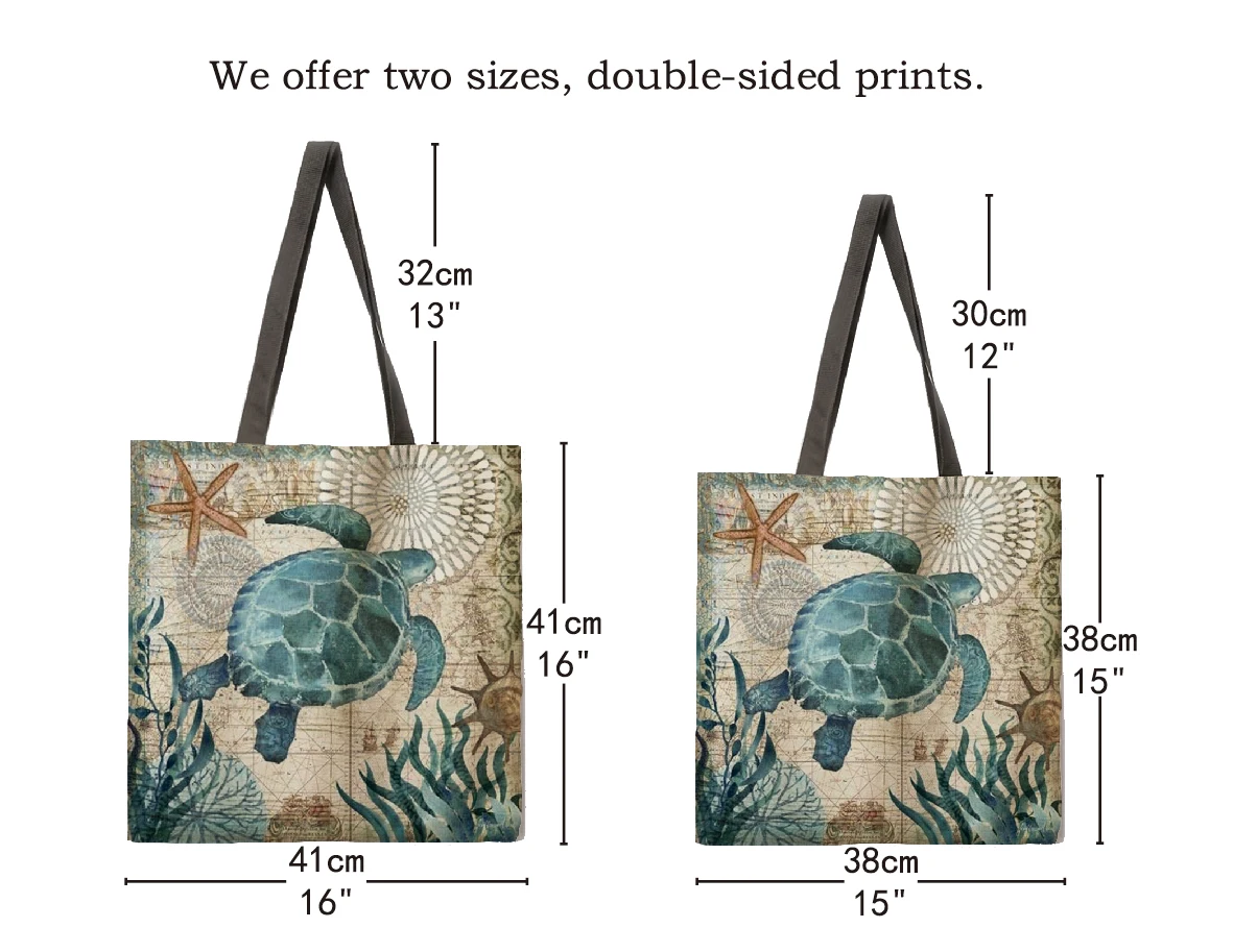 Golden oil painting leisure tote bag linen bag reusable shopping bag outdoor beach bag leisure tote bag