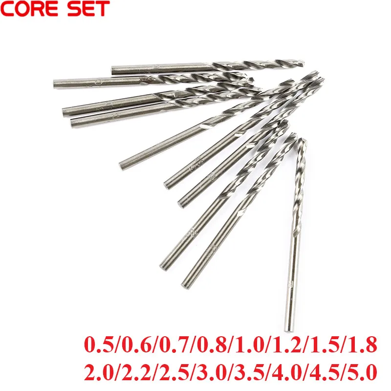 5Pcs 0.5MM-5MM Cobalt Stainless Steel Twist Drill Bits Electric Drill Rotary Power Tools For Cobalt-containing 0.8/1.0/1.2/1.5MM