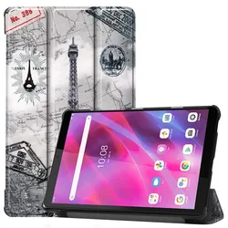 Étui de protection peint pour Lenovo Tab M8 8705F, housse pliable, support de tablette, couleur unie, manches rabattables, étui étanche 