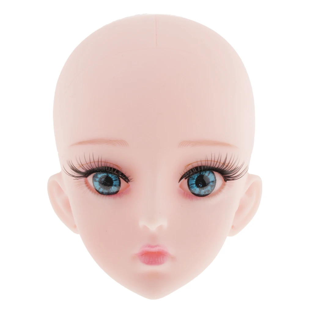 1/3 BJD Doll Head Mold With Skin 4D Eyes Set For DOD SD DZ Dolls DIY