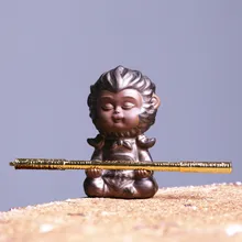 Из китайской фиолетовой глины чайный набор кунг-фу обезьянка Король Чай домашнее украшение из чайных листьев Улун чай украшение дома аксессуары современные фэн шуй