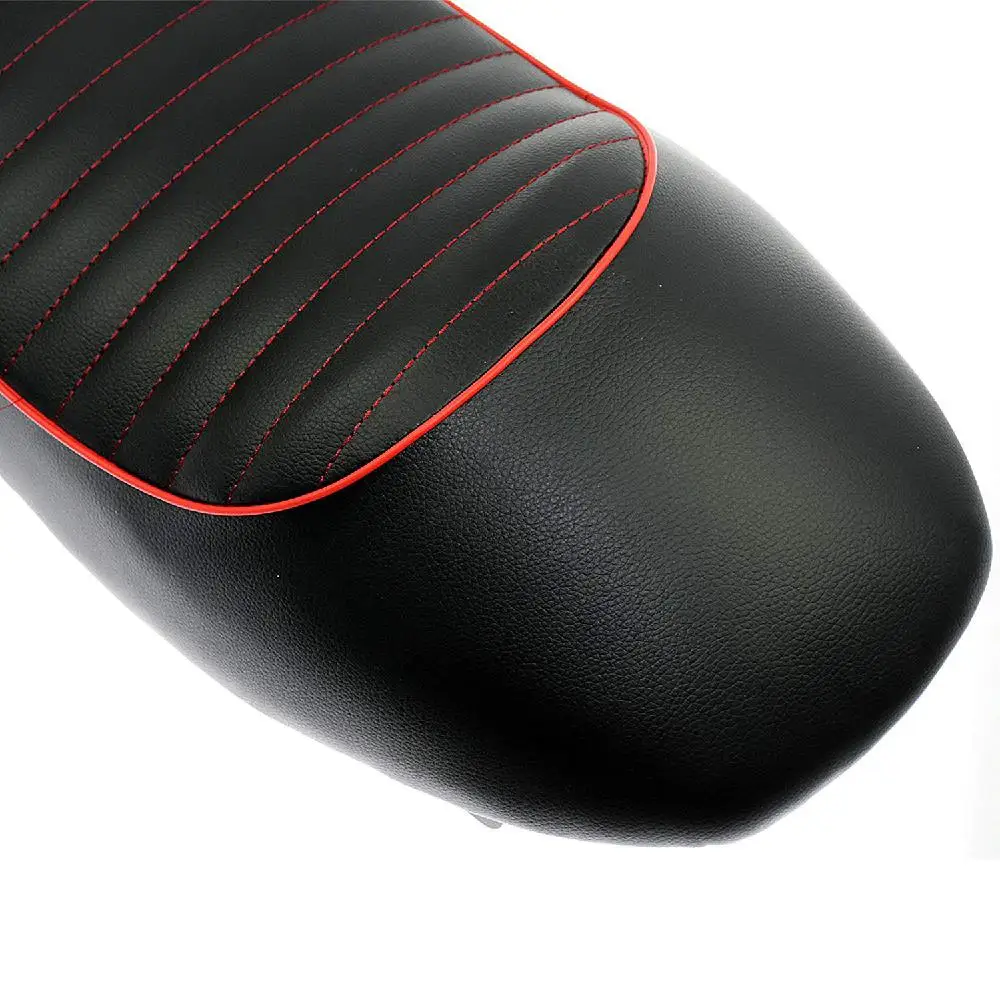 Мотоциклетное универсальное винтажное седло для Кафе Racer Черное и красное Honda CB CG