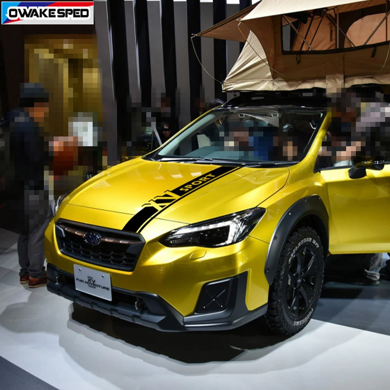 Car Hood Bnnet Sticker For Subaru Xv Racing Sport Stripes Auto Engine Cover Decor Vinyl Decals Exterior Accessories Car Stickers Aliexpress