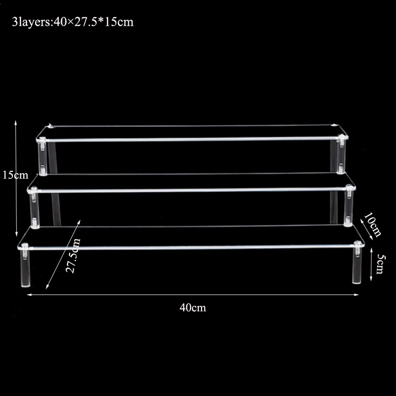 Widen10cm Acrylic Storage Jewellery Display Model Stud Makeup Figure Doll Stand Decoration Put Doll Hand Handle Trapezoidal