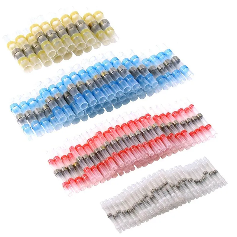 

20/30/50pcs Waterproof Solder Seal Sleeves Heat Shrinkable Wire Connectors Electrical Cable Splice Tinned Terminals