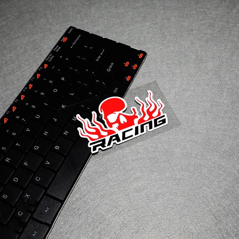 LuLuSticker #175 10x5 7 см 3 м Безопасность светоотражающий Череп Пламени Гонки наклейки