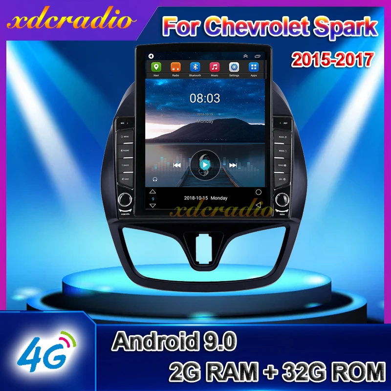Xdcradio 10 4 &quotТесла стиль вертикальный экран Android 9 0 для Chevrolet Spark автомобильное радио