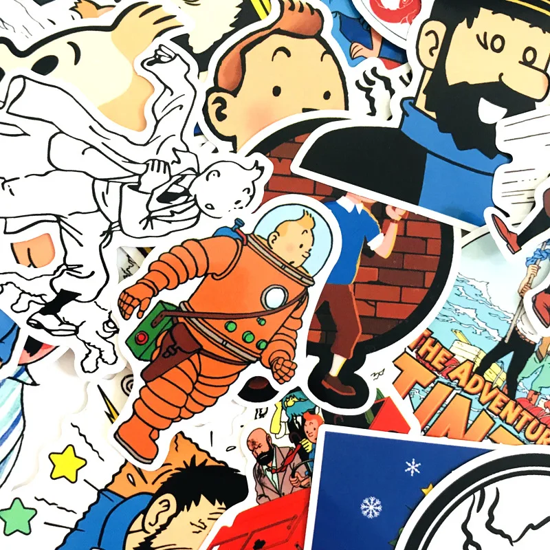 25 шт/лот tintin adventures of sticker s для сноуборда ноутбука багаж автомобильный холодильник автомобиль-Стайлинг стикер Pegatina
