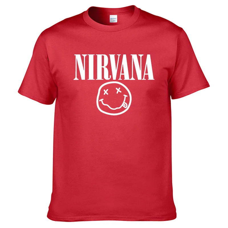 21 Nirvana хип-хоп Мужская футболка Летняя рок-группа Харадзюку Футболка с принтом хлопок Удобная уличная одежда Свободный Топ с круглым вырезом - Цвет: 21