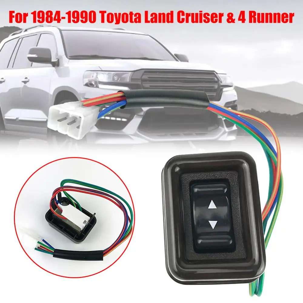 Мощность окна Дверной Переключатель 1984-1990 для Toyota Land Cruiser и 4Runner - Цвет: QM193435-BK1