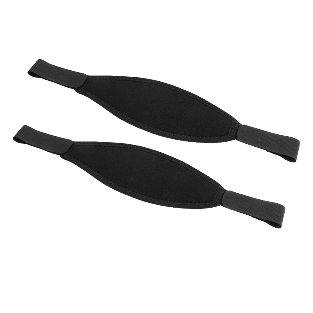 2 Count Neoprene Scuba Dive Mask Strap Cover Water Sports Accessories Black