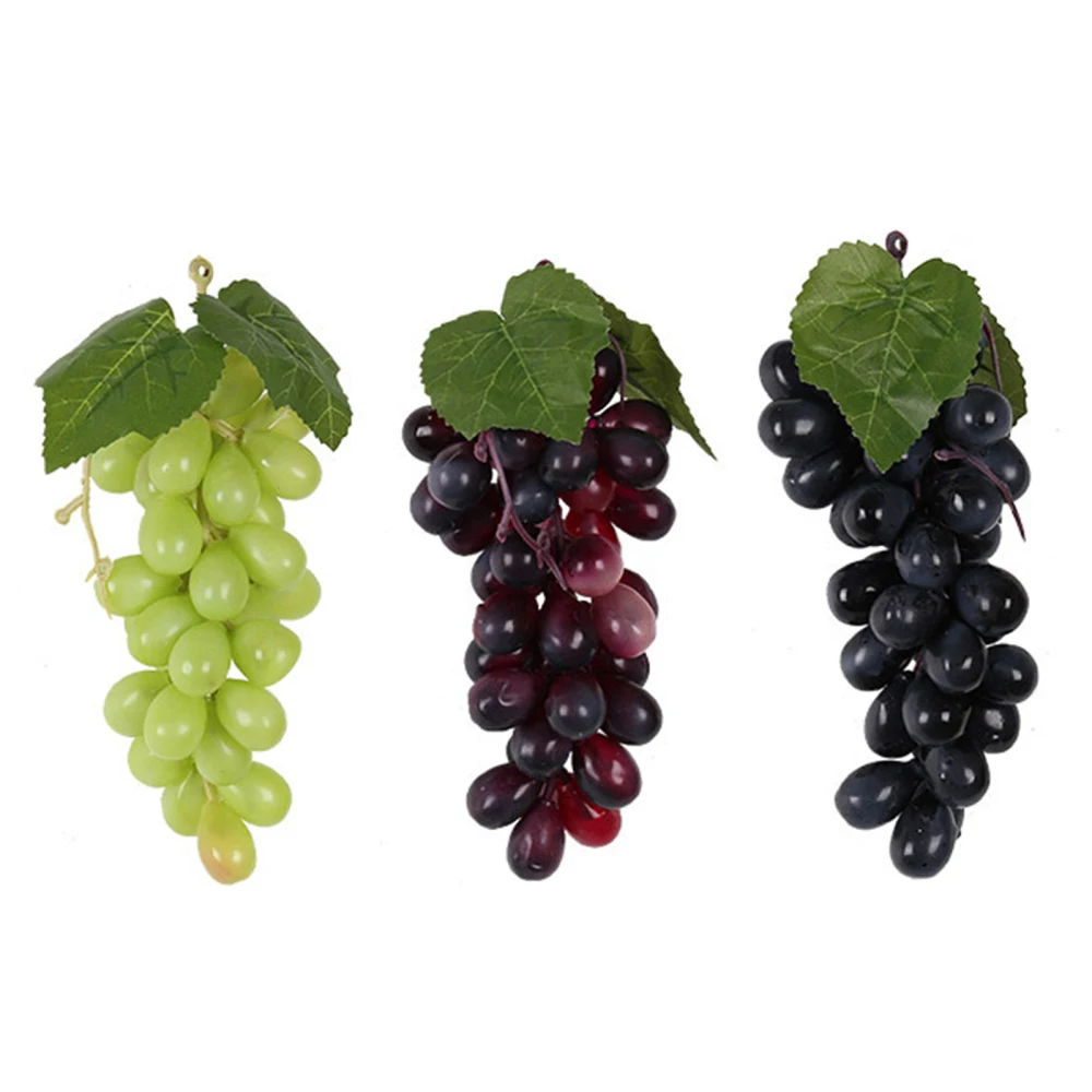 

6Pcs Simulation Grape String Foam Artificial Fruit Props For Kitchens Vine Hanging Leaves Decorative Parties Home Decoration
