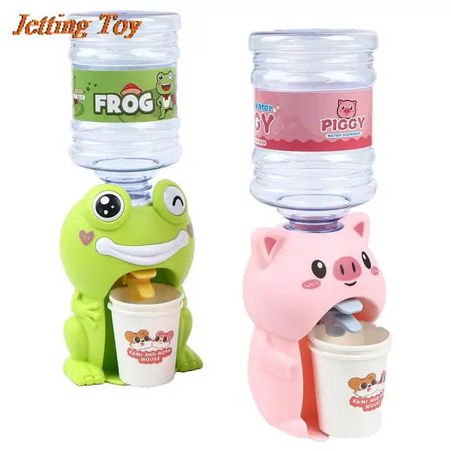 Kids Mini Cartoon Drink Water Dispenser Toy Kitchen Play House Toys for Children Game Toys 4