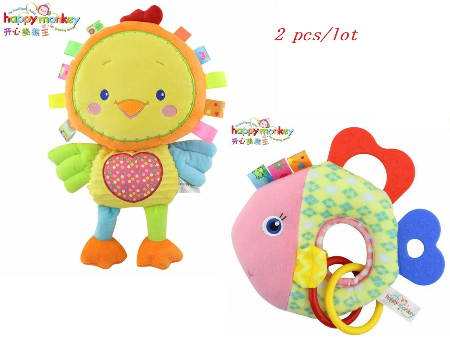 Happy Monkey Baby Rattle Soft Plush Toys Bibi Squeaker Inside Infant Calm Brinquedos Bed Bells Trolley Crib Hanging Toy Baby Rattles Mobiles Aliexpress