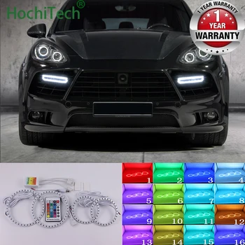 

For Porsche Cayenne 958 2011 2012 2013 2014 High Quality Multi-Color Angel Eyes LED RGB Headlight Halo Ring RF Remote Control