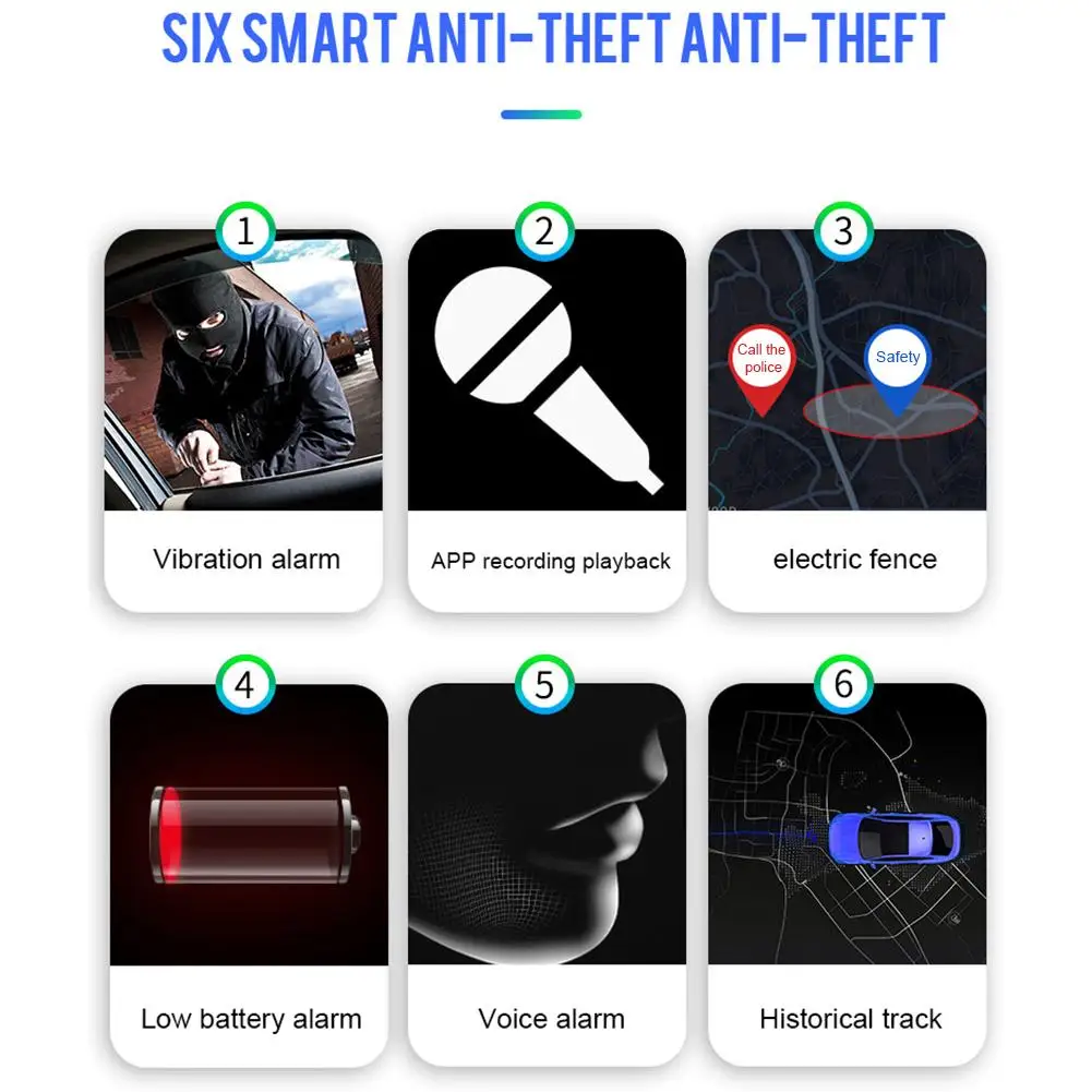 Versteckte Fahrzeuge GPS Tracker Wasserdicht Echtzeit Fahrzeug GPS Tracker Anti Theft Alarm Auto Tr