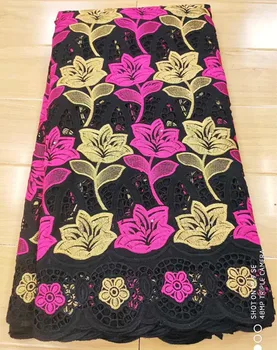 

Latest swiss voile lace in switzerland african lace fabric 5yards embroidery lace swiss dry cotton lace fabric for dress JC-A22